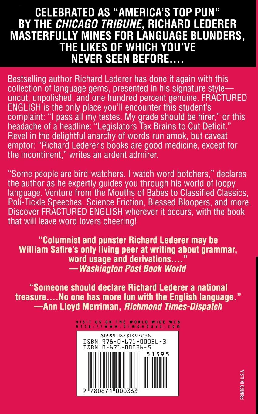 Rückseitencover Fractured English