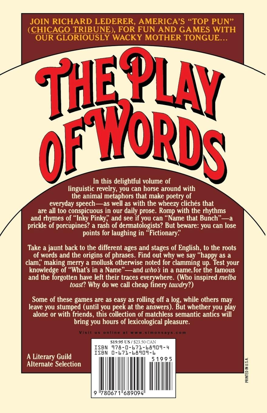 Rückseitencover The Play of Words