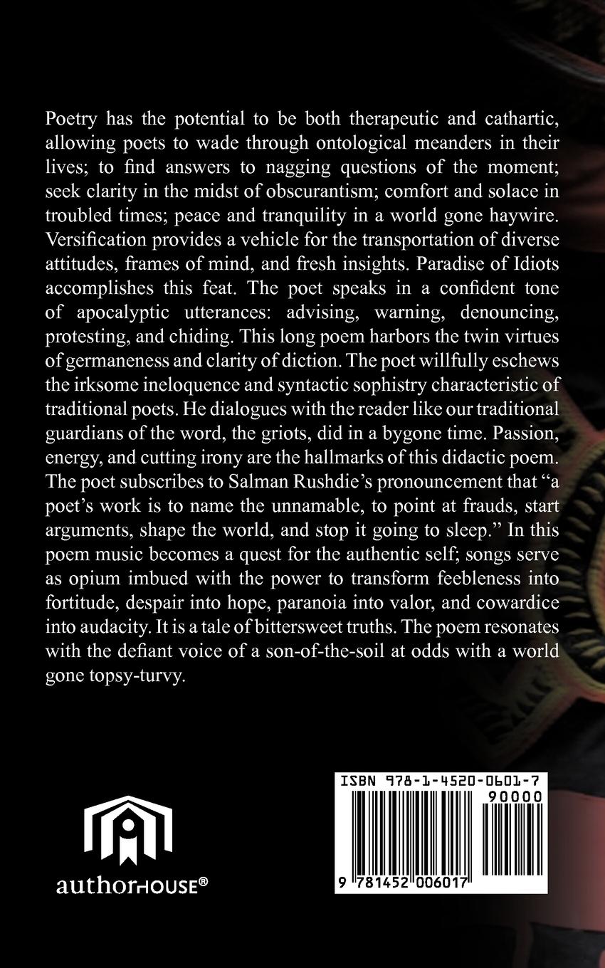 Rückseitencover PARADISE OF IDIOTS