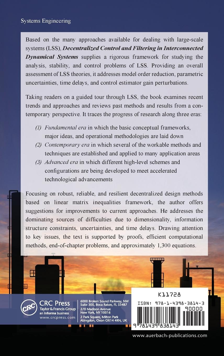 Rückseitencover Decentralized Control and Filtering in Interconnected Dynamical Systems