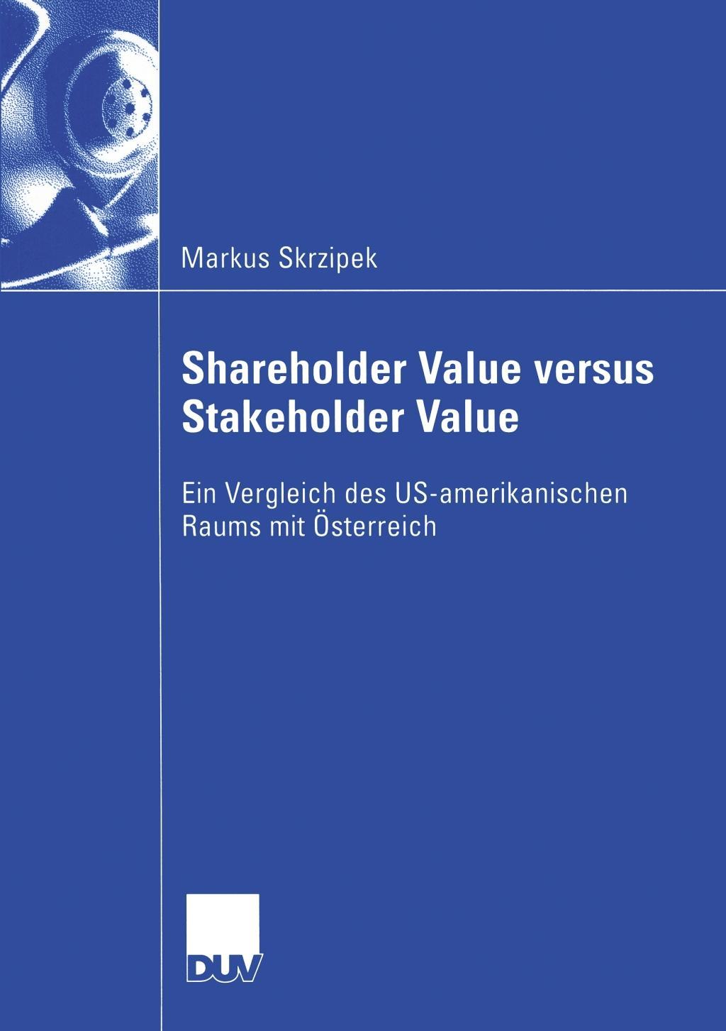 Vorderes Coverbild Shareholder Value versus Stakeholder Value