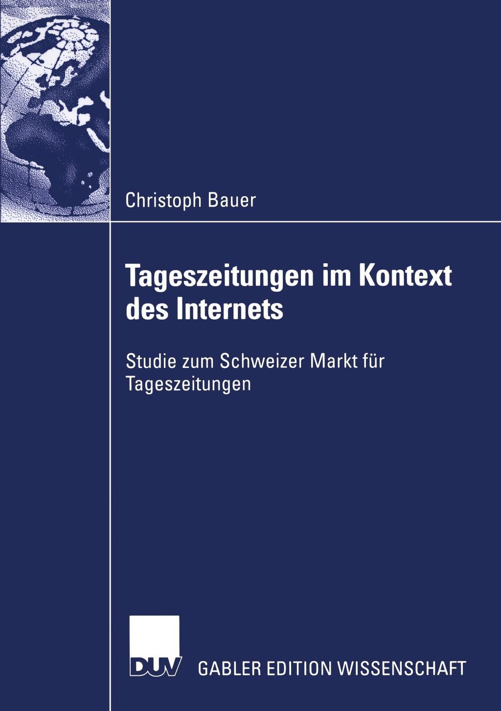 Vorderes Coverbild Tageszeitungen im Kontext des Internets