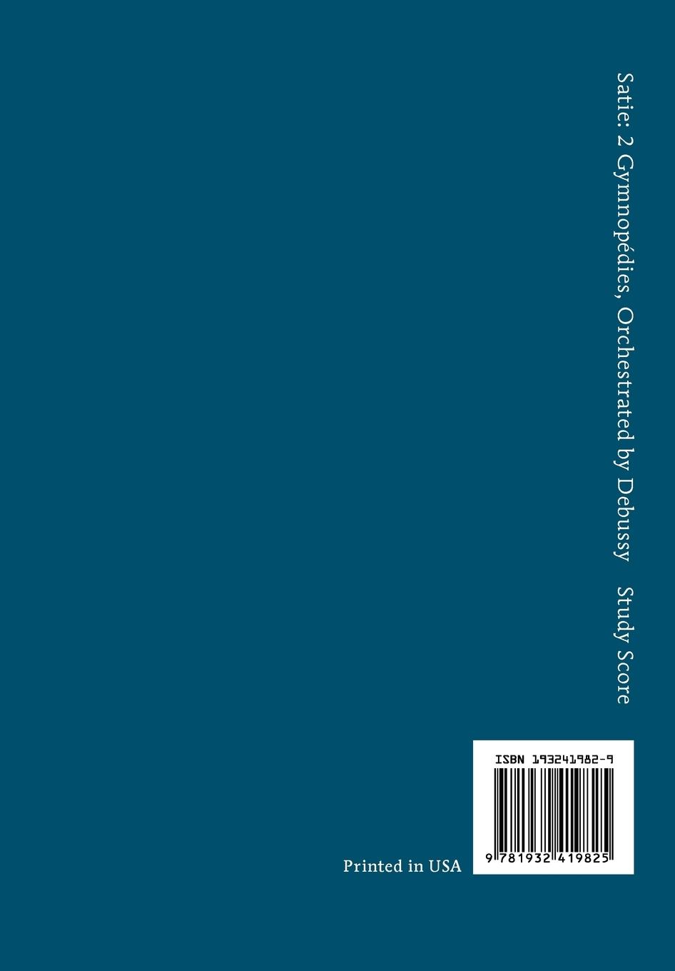 Rückseitencover Deux Gymnopedies