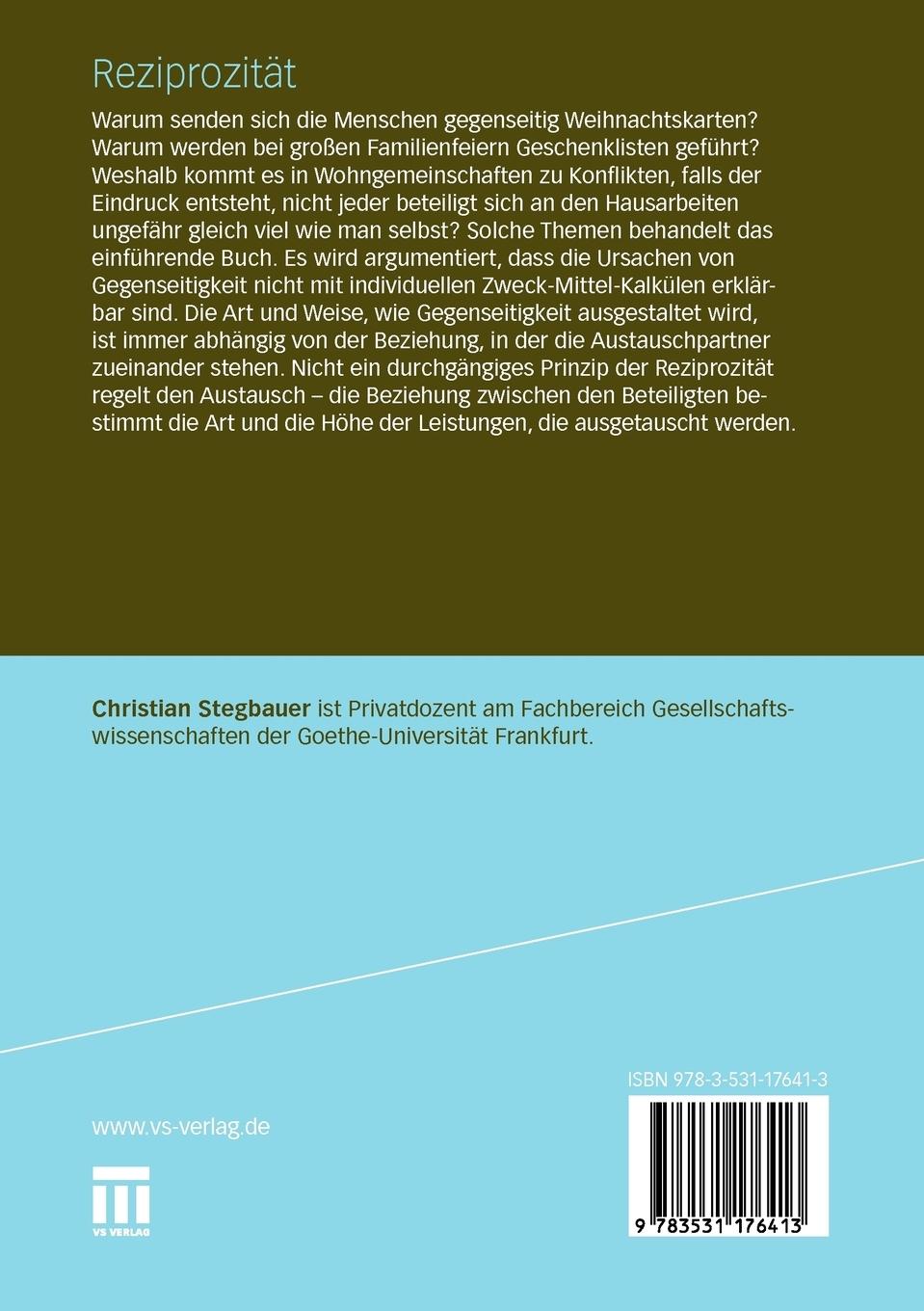 Rückseitencover Reziprozität