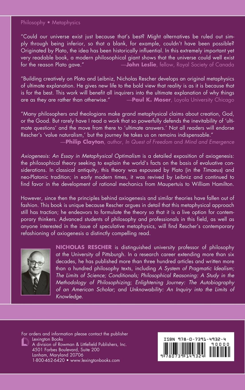 Rückseitencover Axiogenesis