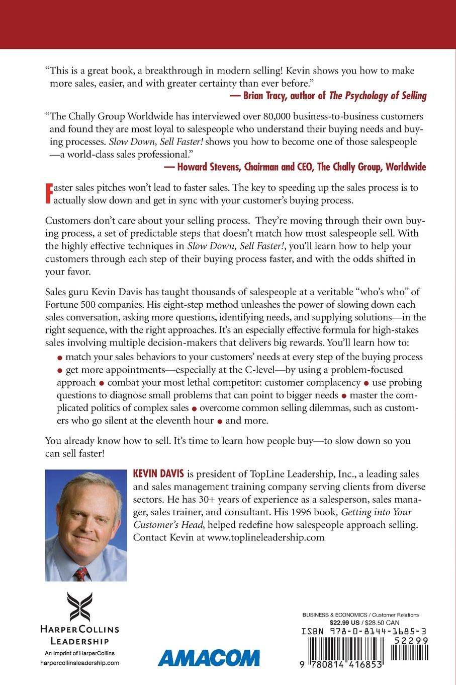 Rückseitencover The Slow Down, Sell Faster!