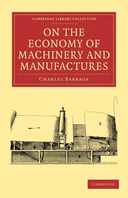Vorderes Coverbild On the Economy of Machinery and Manufactures