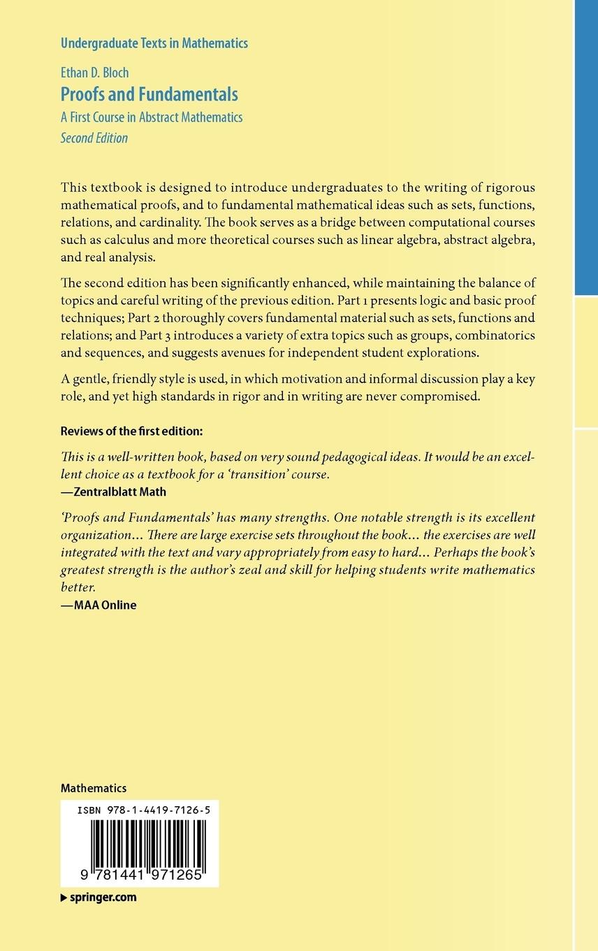 Rückseitencover Proofs and Fundamentals