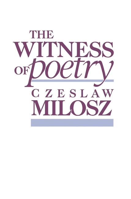 Vorderes Coverbild The Witness of Poetry