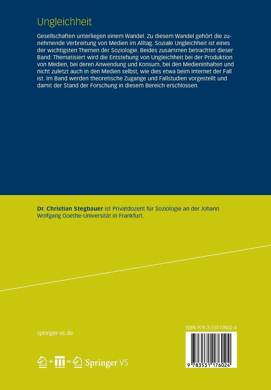 Rückseitencover Ungleichheit