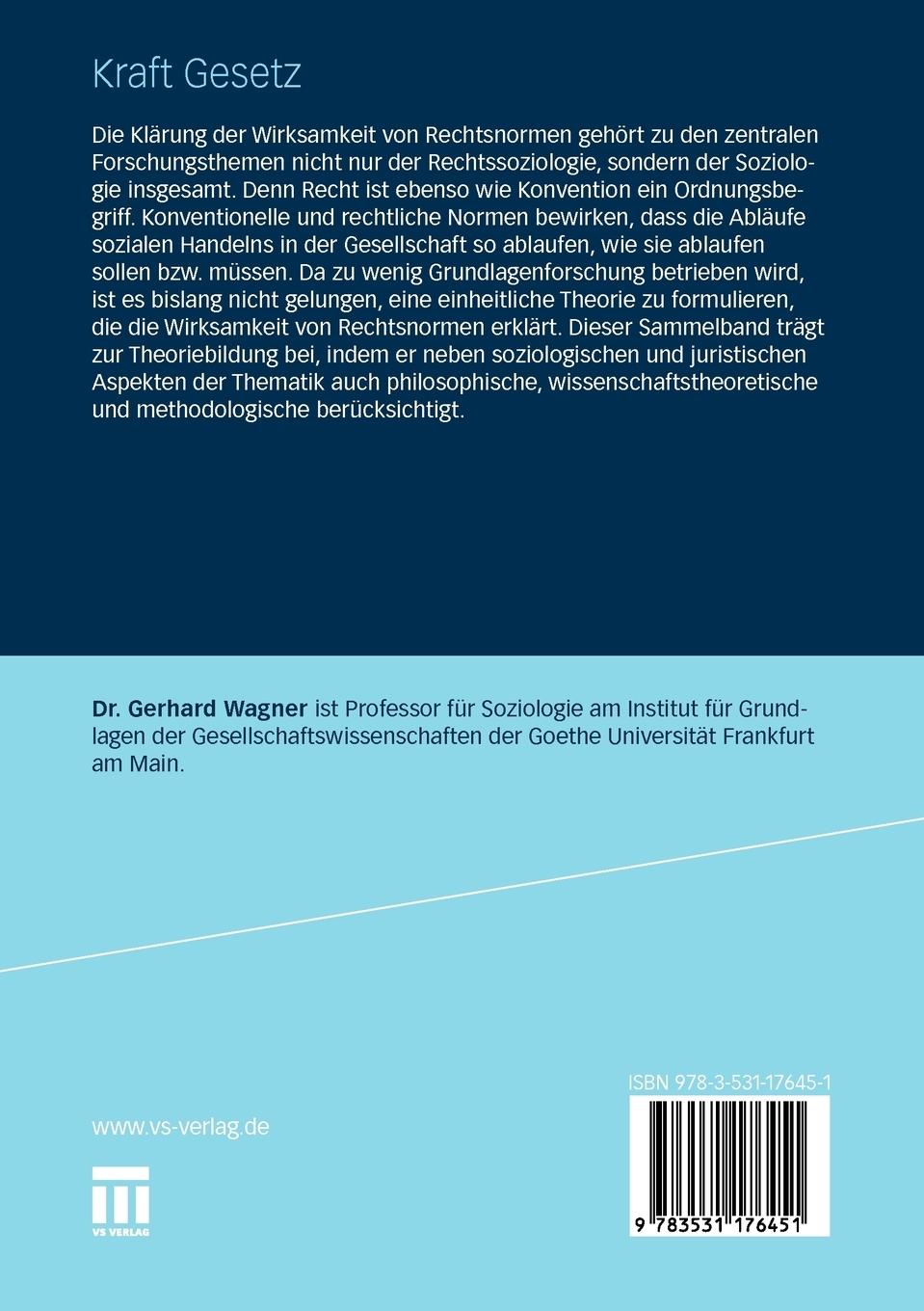 Rückseitencover Kraft Gesetz