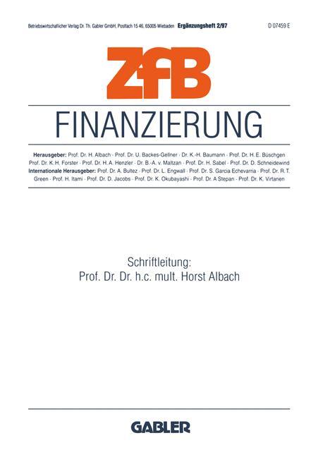Vorderes Coverbild Finanzierung