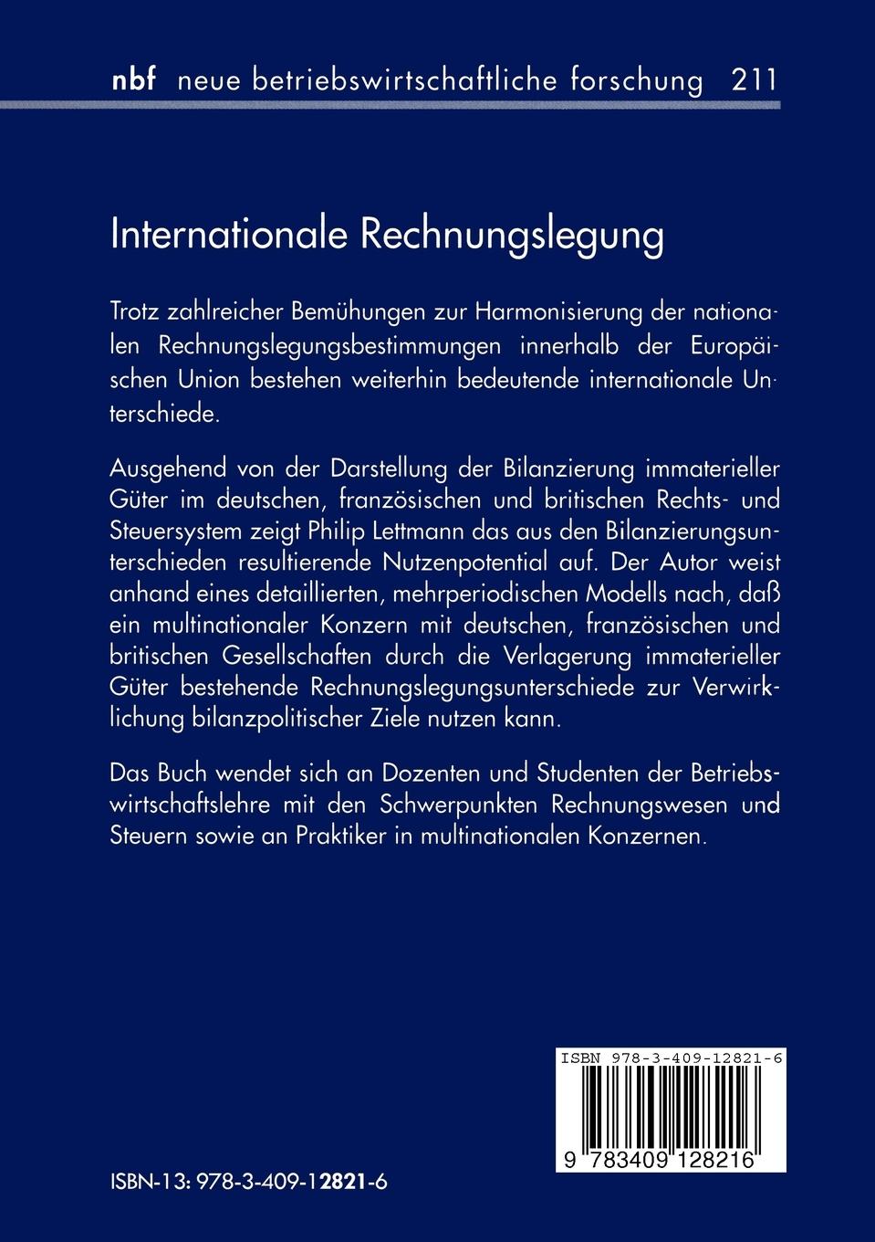 Rückseitencover Internationale Rechnungslegung