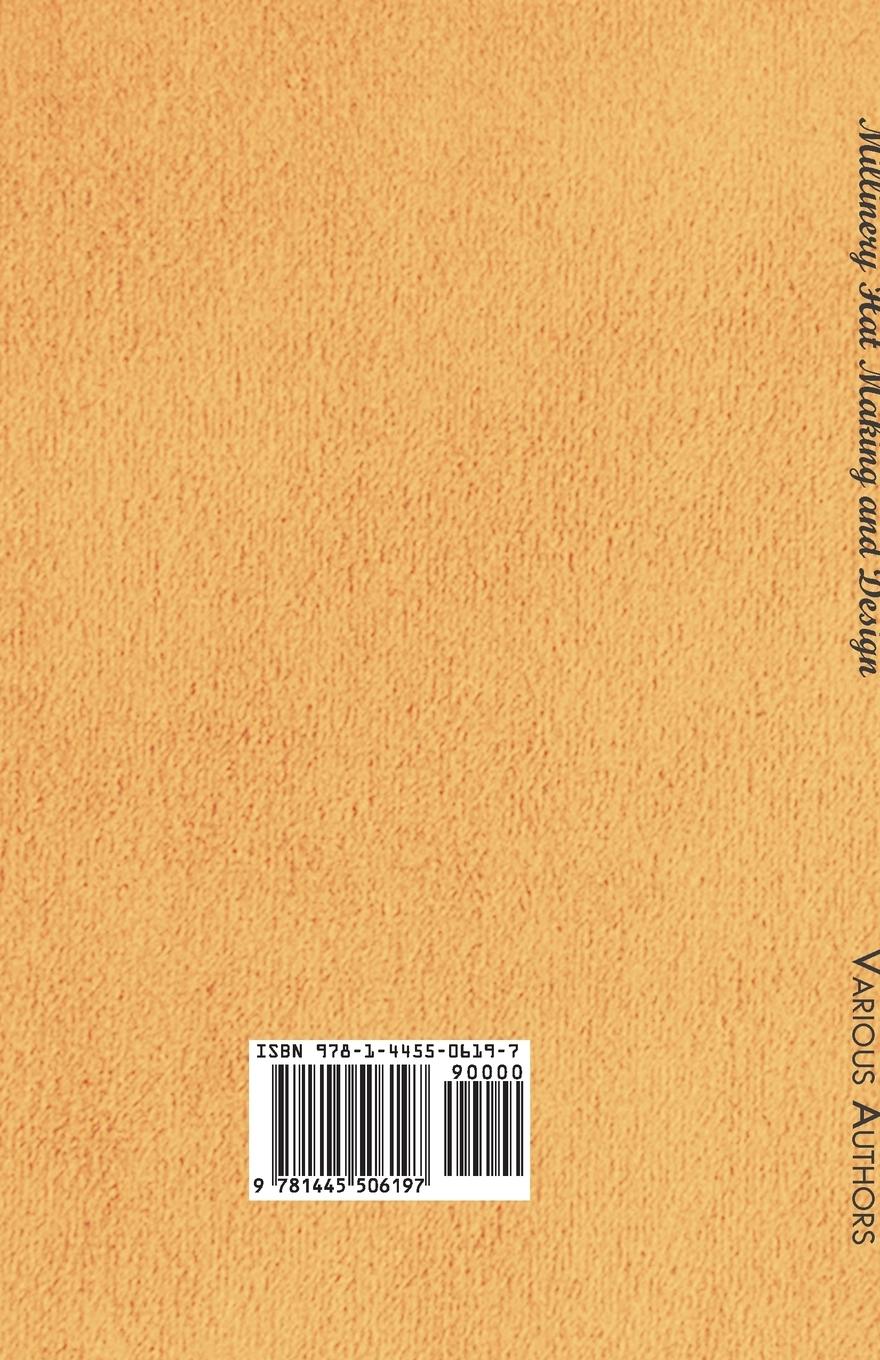 Rückseitencover Millinery Hat Making And Design - Flowers And Feathers