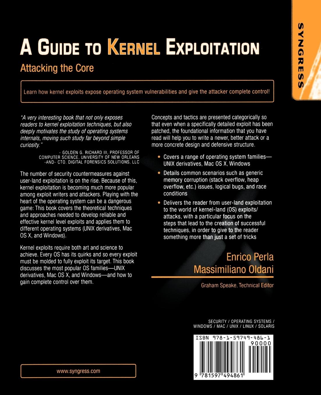 Rückseitencover A Guide to Kernel Exploitation