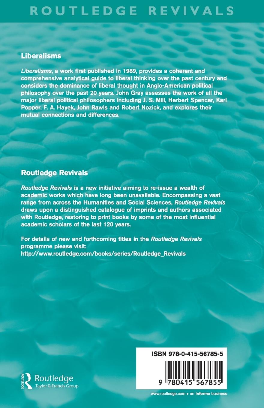 Rückseitencover Liberalisms (Routledge Revivals)