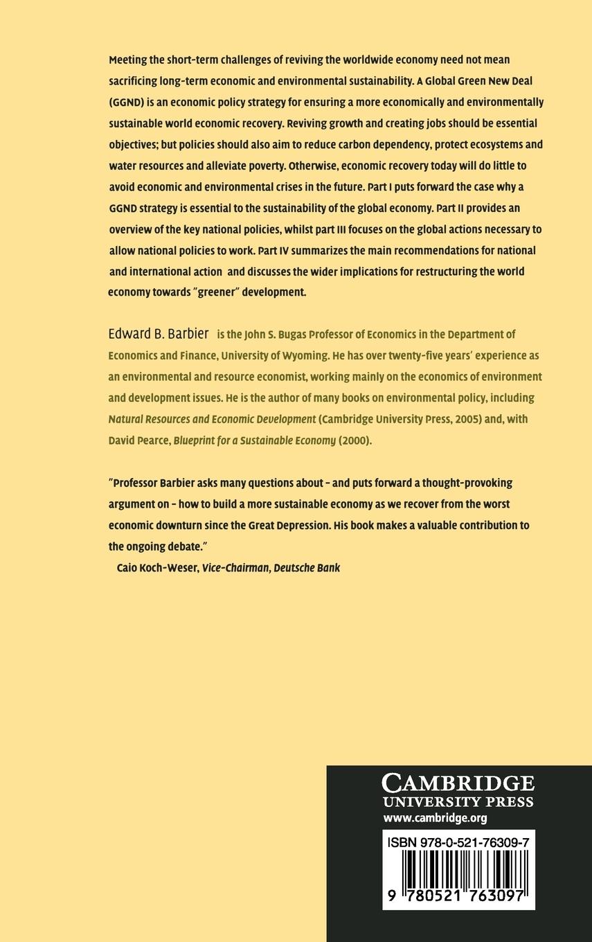 Rückseitencover A Global Green New Deal