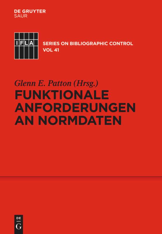 Vorderes Coverbild Funktionale Anforderungen an Normdaten