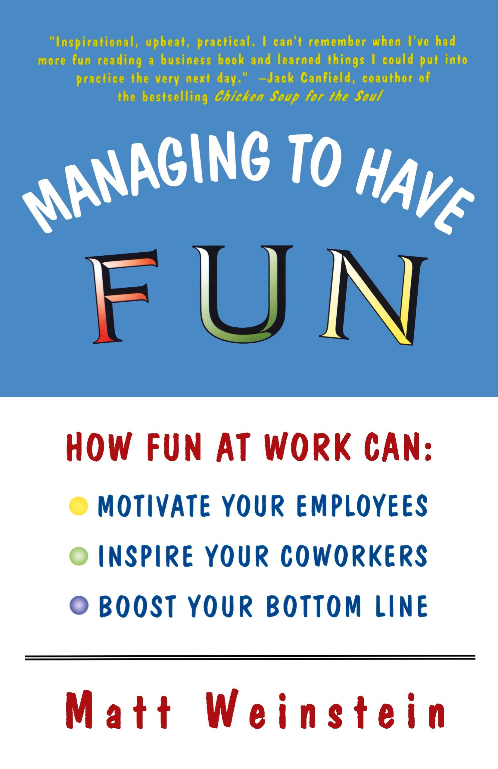 Vorderes Coverbild Managing to Have Fun