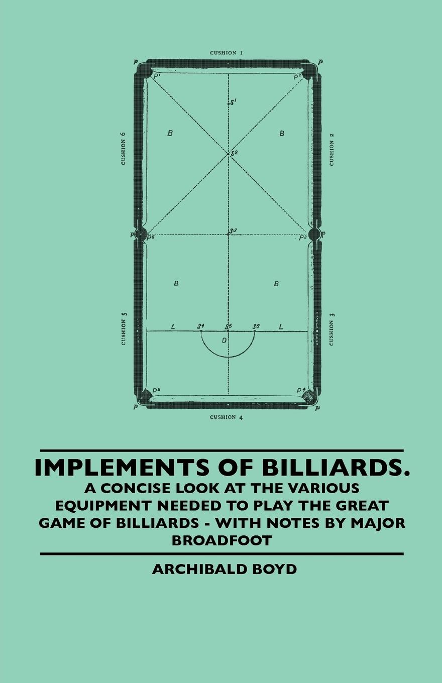 Vorderes Coverbild Implements of Billiards. a Concise Look at the Various Equipment Needed to Play the Great Game of Billiards - With Notes by Major Broadfoot