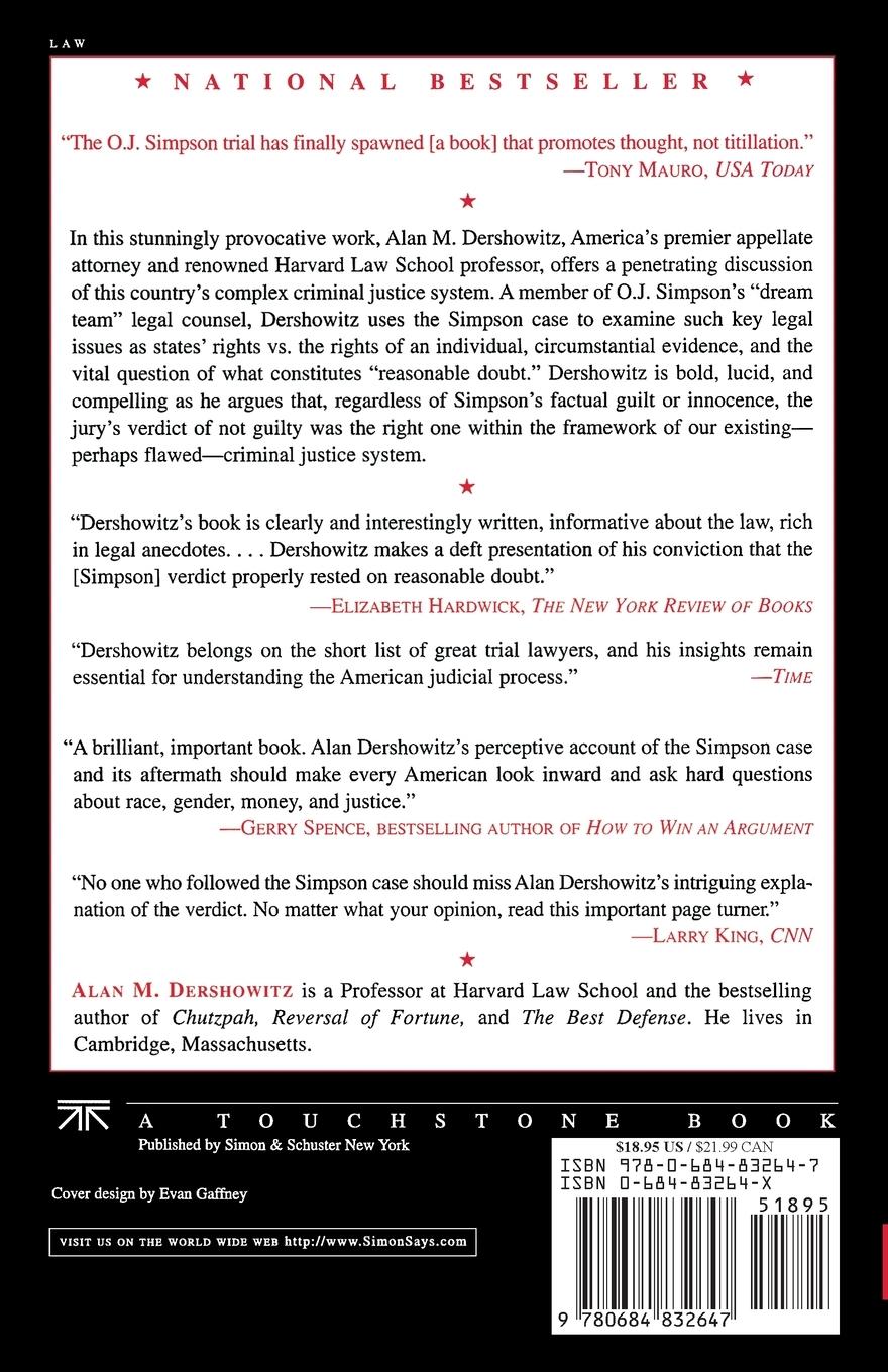 Rückseitencover Reasonable Doubts