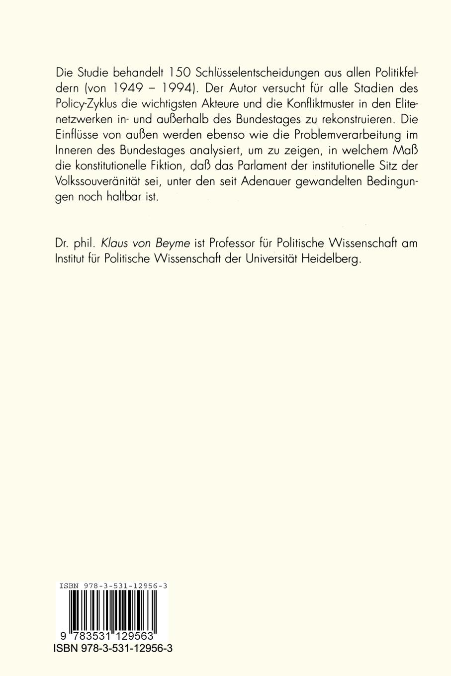 Rückseitencover Der Gesetzgeber