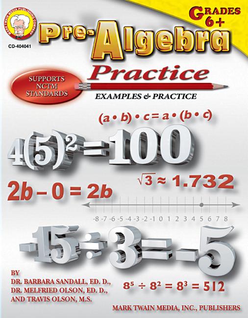 Vorderes Coverbild Pre-Algebra Practice Book, Grades 6 - 12