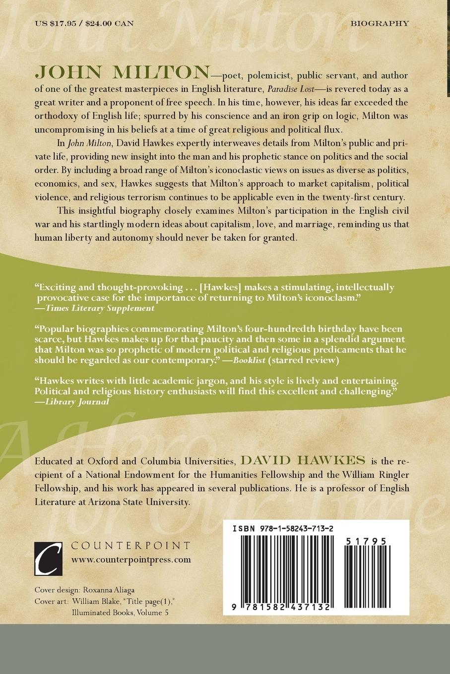 Rückseitencover John Milton