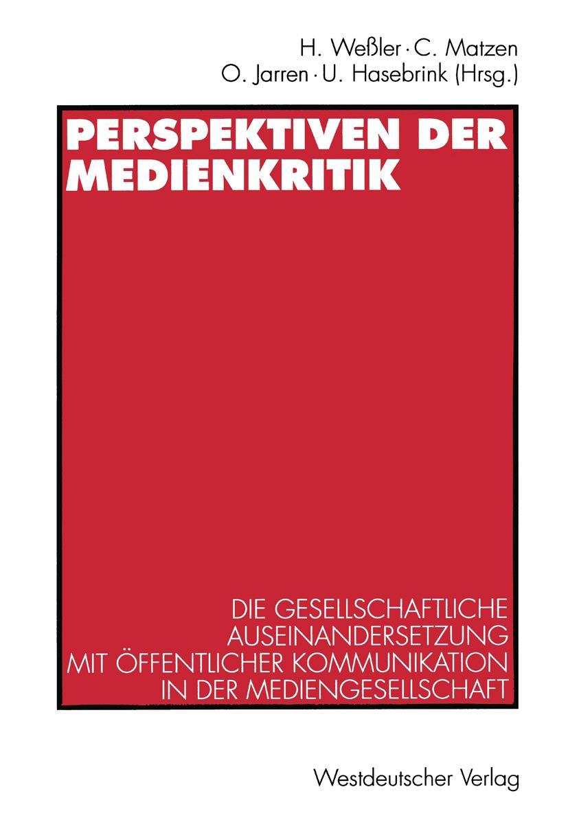 Vorderes Coverbild Perspektiven der Medienkritik