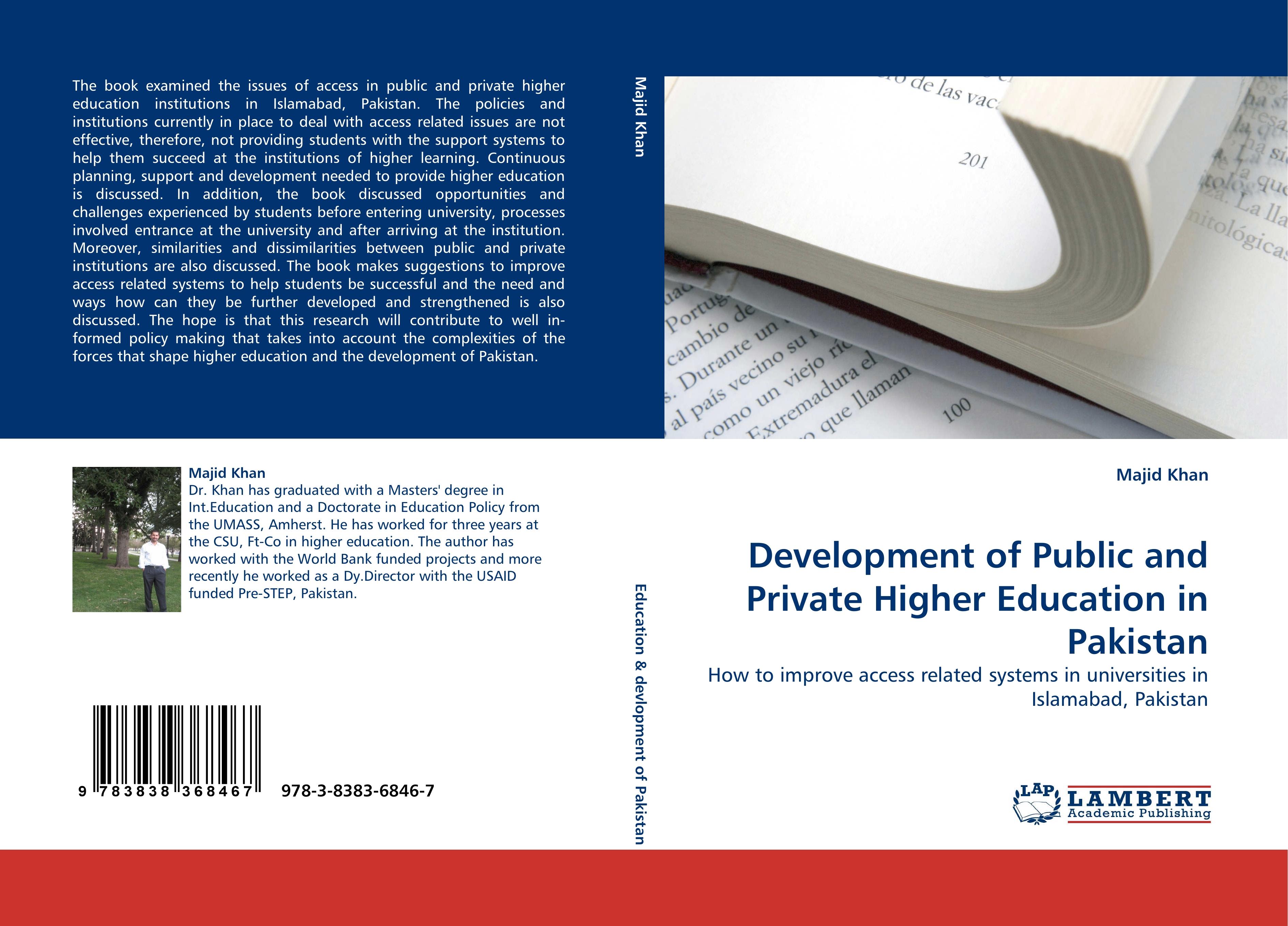 Vorderes Coverbild Development of Public and Private Higher Education in Pakistan