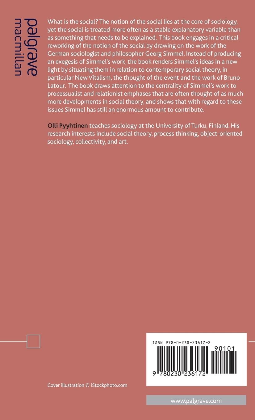 Rückseitencover Simmel and 'The Social'