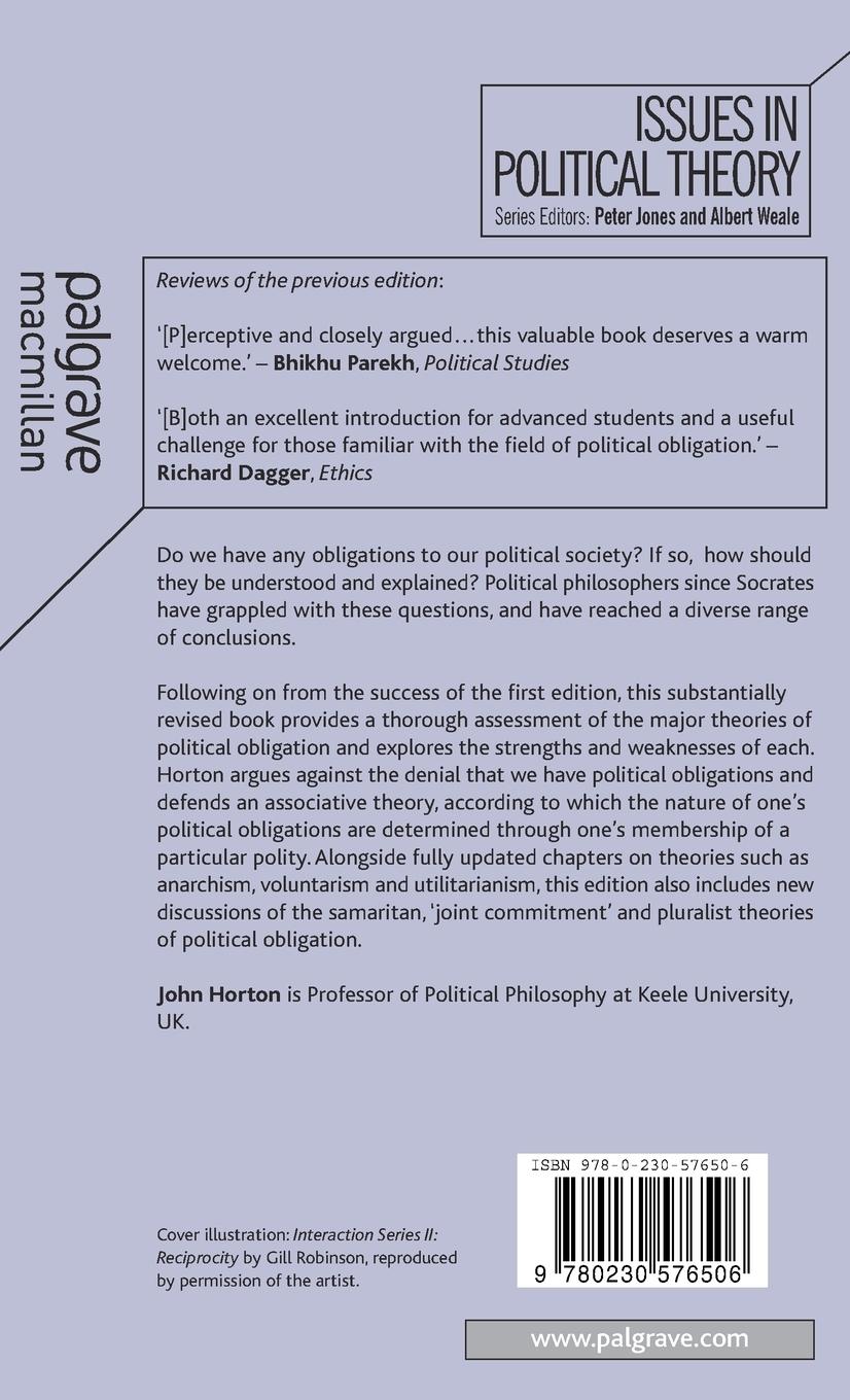 Rückseitencover Political Obligation