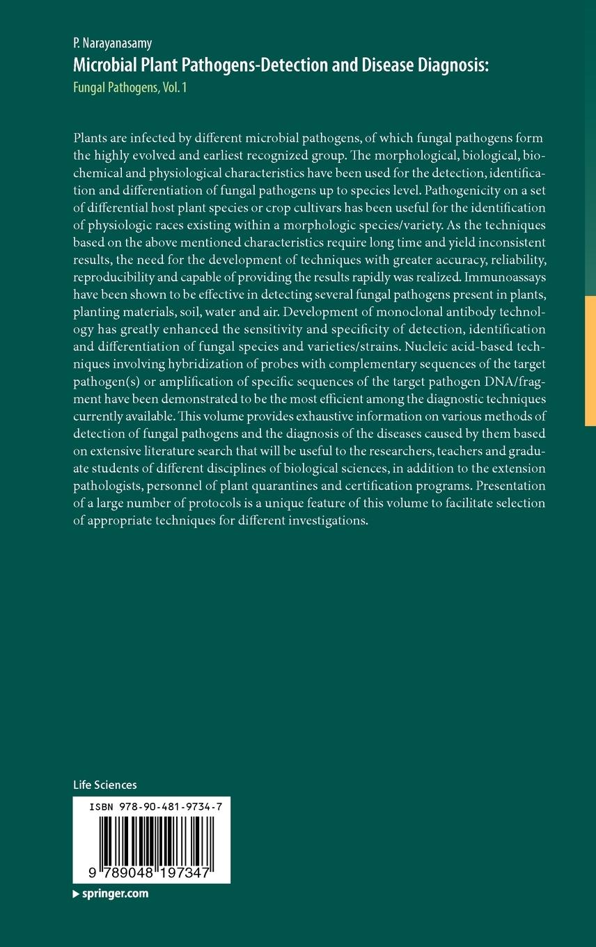 Rückseitencover Microbial Plant Pathogens-Detection and Disease Diagnosis: