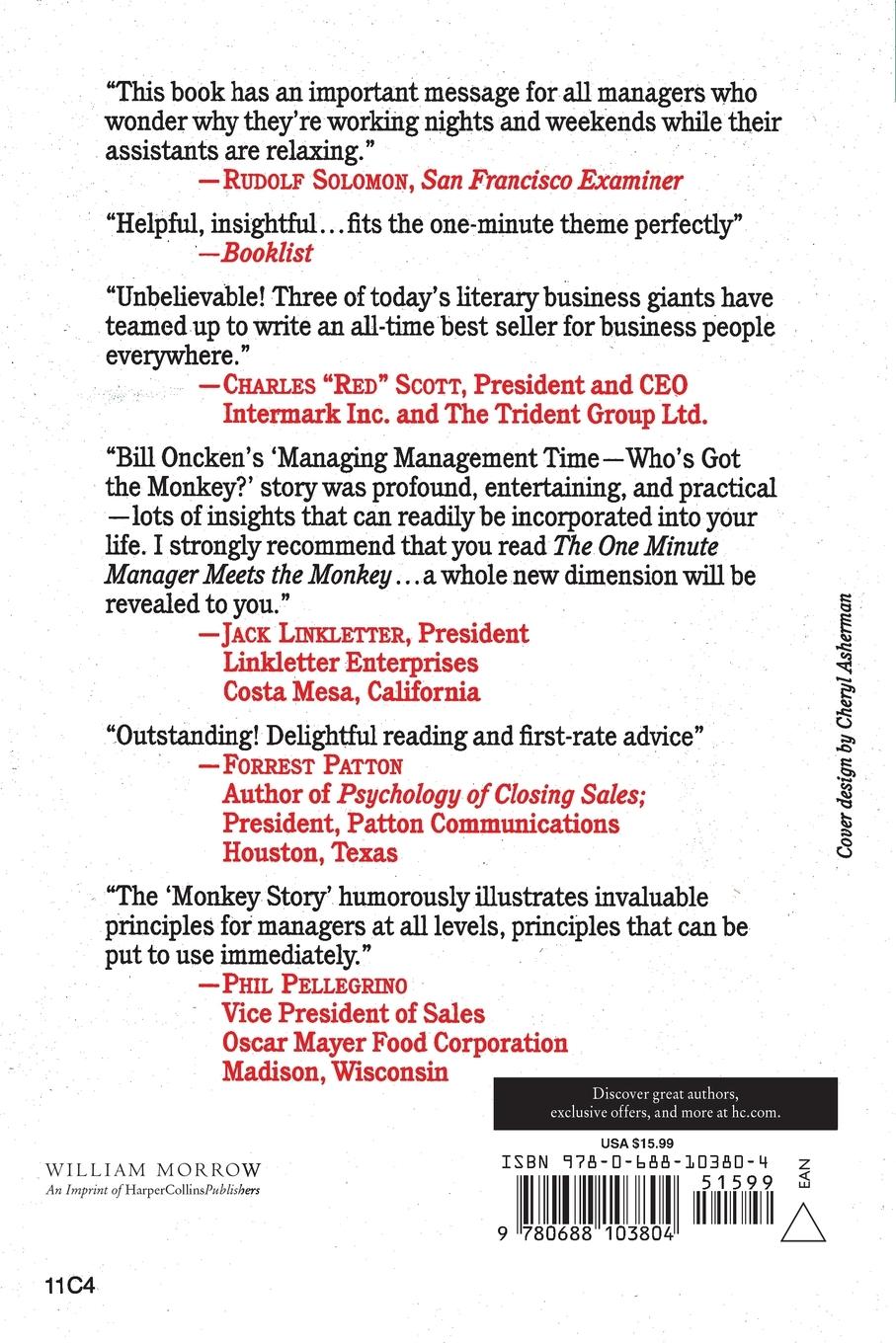 Rückseitencover One Minute Manager Meets the Monkey