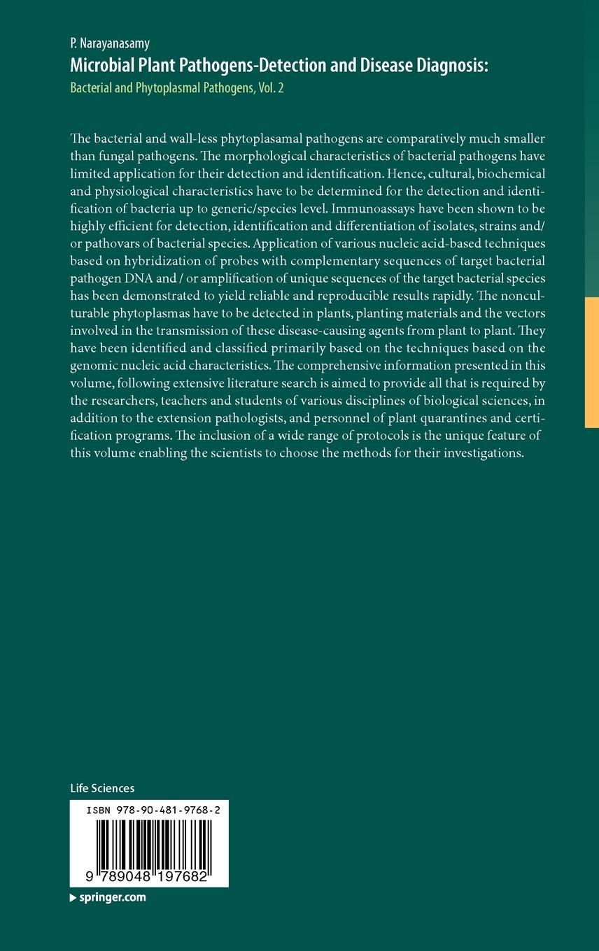 Rückseitencover Microbial Plant Pathogens-Detection and Disease Diagnosis: