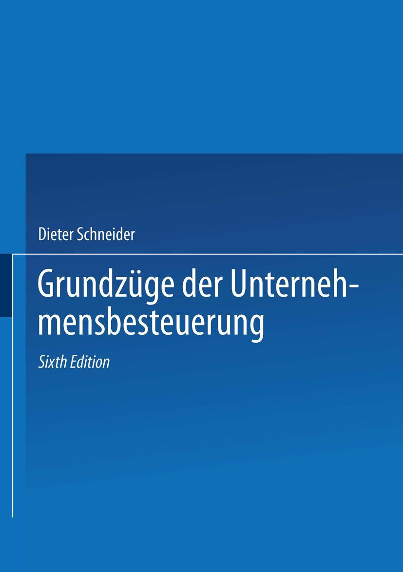 Vorderes Coverbild Grundzüge der Unternehmensbesteuerung