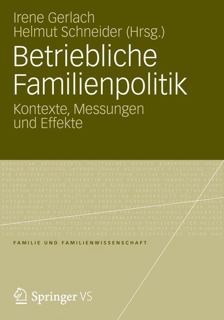 Vorderes Coverbild Betriebliche Familienpolitik