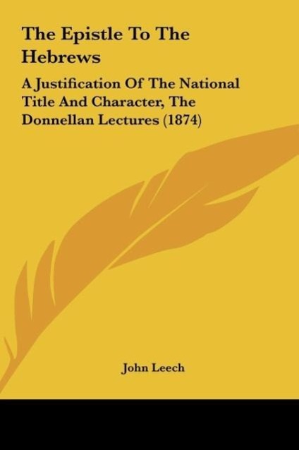 Vorderes Coverbild The Epistle To The Hebrews