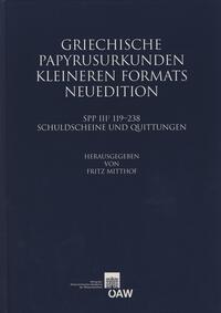 Vorderes Coverbild Griechische Papyrusurkunden kleineren Formats. Neuedition