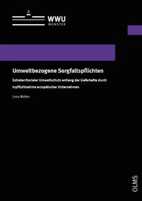 Vorderes Coverbild Umweltbezogene Sorgfaltspflichten
