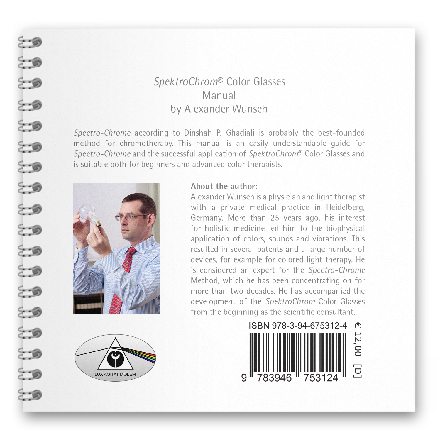 Rückseitencover SpektroChrom Color Glasses Manual