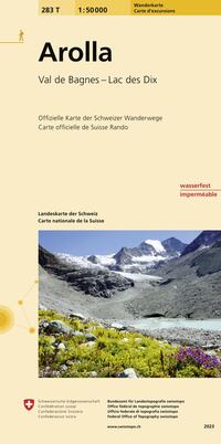 Vorderes Coverbild 283T Arolla Wanderkarte