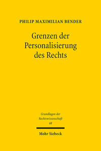 Vorderes Coverbild Grenzen der Personalisierung des Rechts