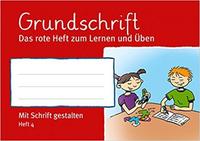 Vorderes Coverbild Kleeblattheft 4 Grundschrift, Mit Schrift gestalten Heft 4