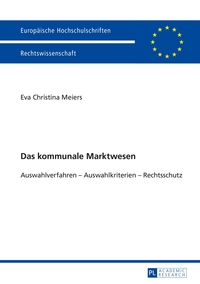Vorderes Coverbild Das kommunale Marktwesen