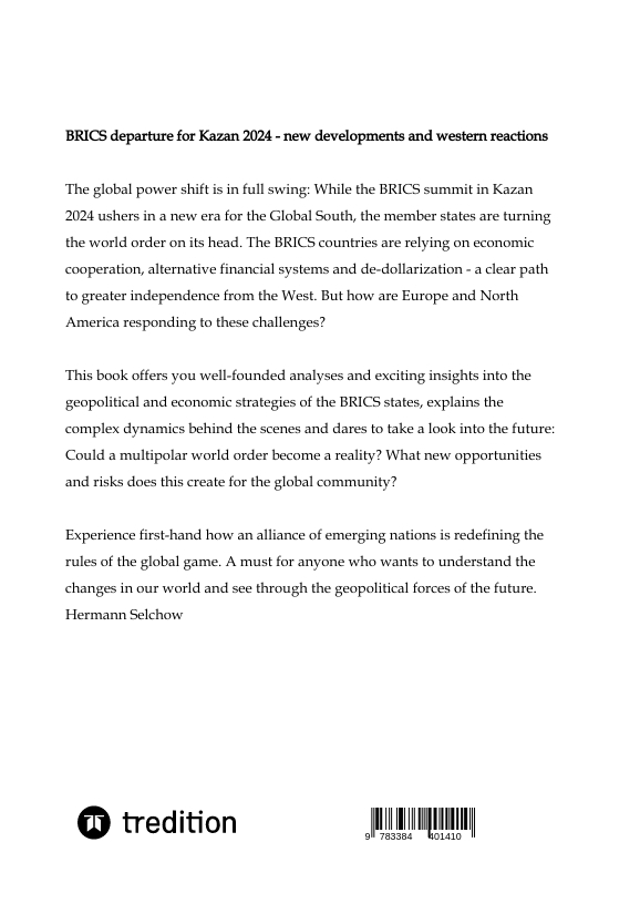 Rückseitencover The BRICS Awakening Kazan 2024