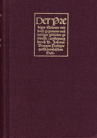 Vorderes Coverbild Der Prediger Salomo