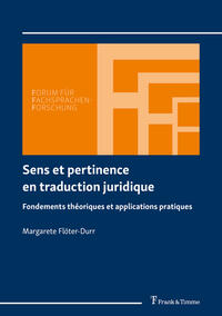 Vorderes Coverbild Sens et pertinence en traduction juridique