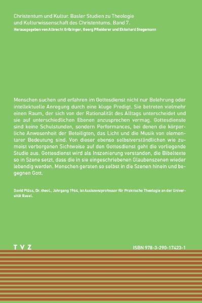 Rückseitencover Gottesdienst als Textinszenierung