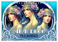 Vorderes Coverbild Art Deco Freundinnen (Tischkalender 2025 DIN A5 quer), CALVENDO Monatskalender